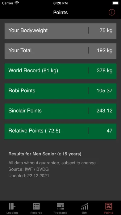 Olympic Weightlifting App Ekran Görüntüleri