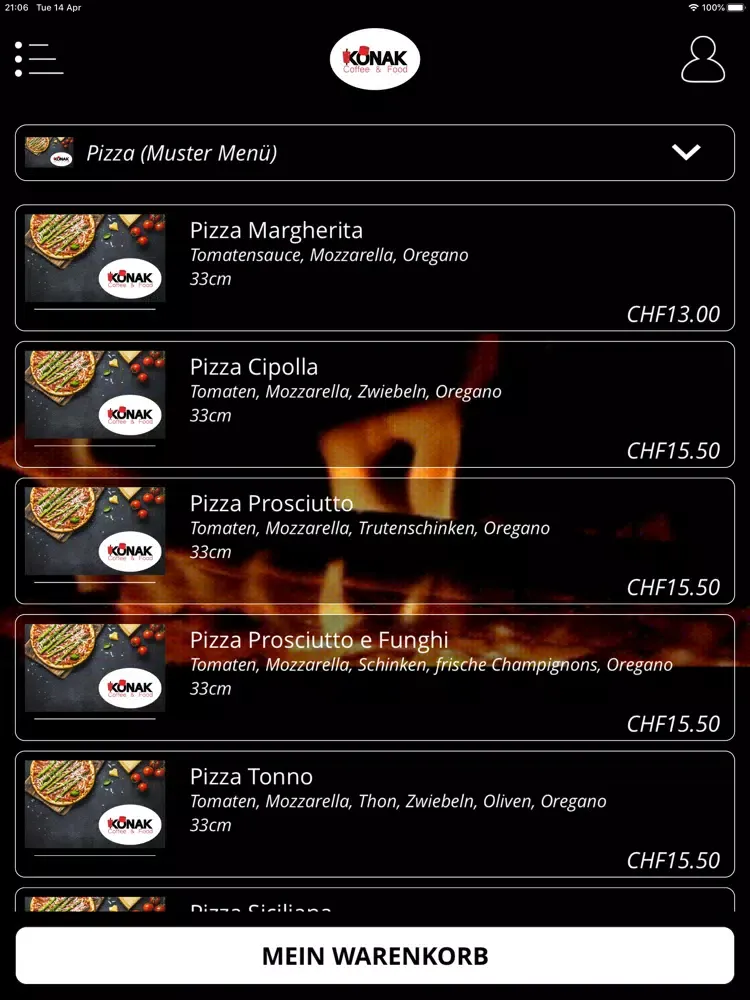 Zrzuty ekranu Konak Food Winterthur iPad 