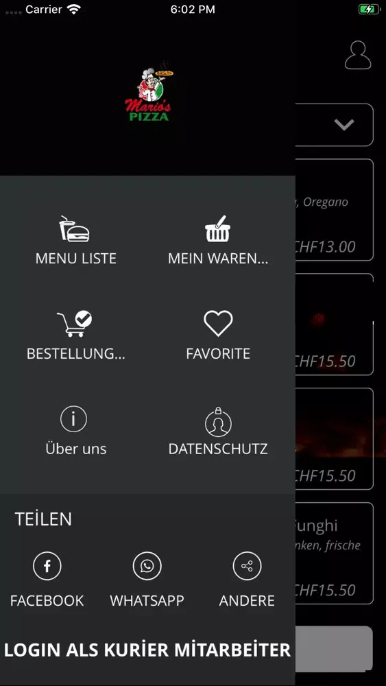 Marios Pizza Kurier应用截图