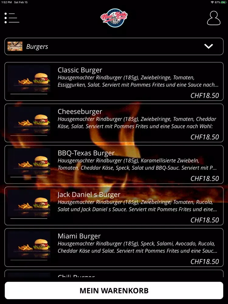 New York Burger St.Gallen iPad  سکرین شاٹس