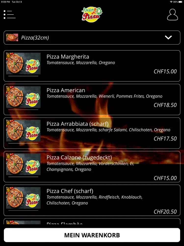Captures d'écran de Pizza Joker Basel iPad 