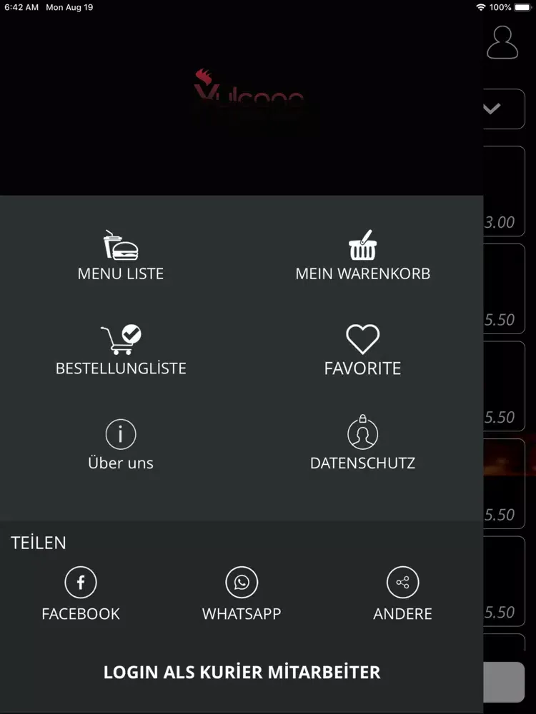 تصاویر Pizza Kurier Vulcano iPad 