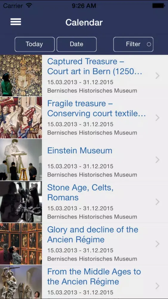 Museen Bern Screenshots