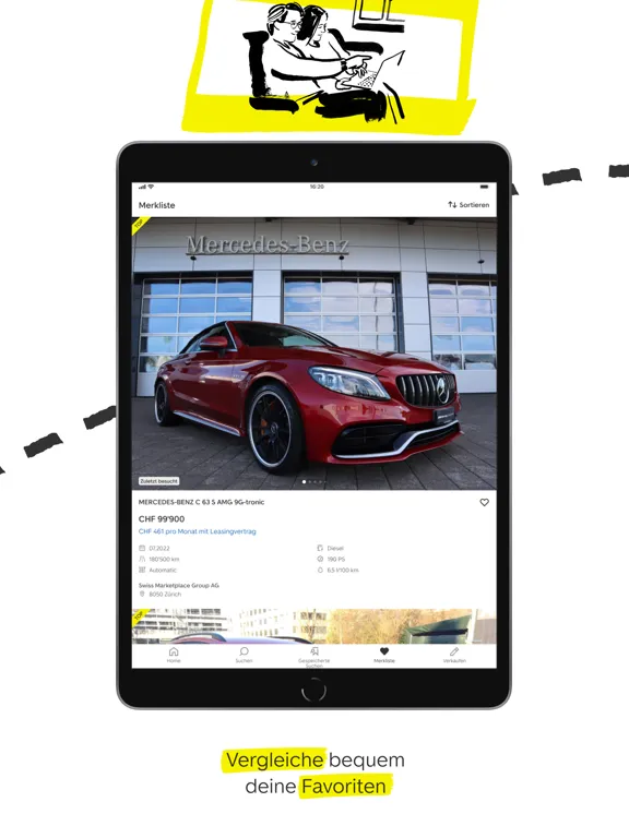 Capturas de tela do AutoScout24: Switzerland iPad 