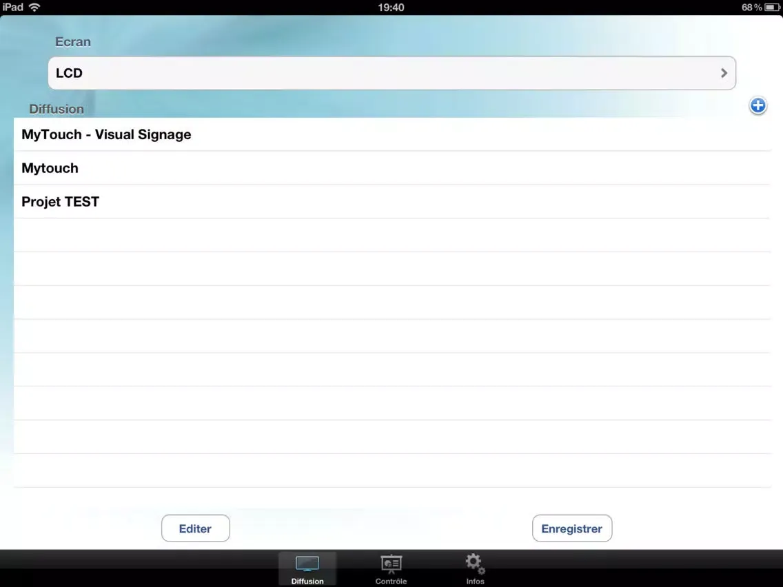 Tangkapan skrin MyTouch Digital Signage iPad 