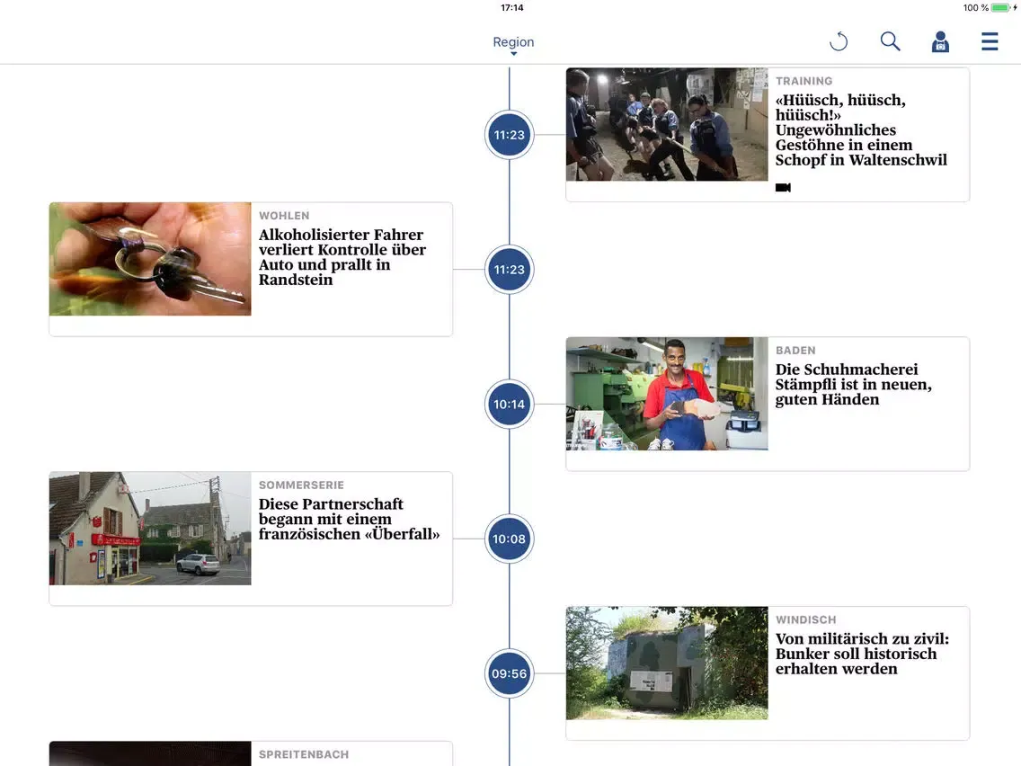Capturas de pantalla de bz Basel News iPad 
