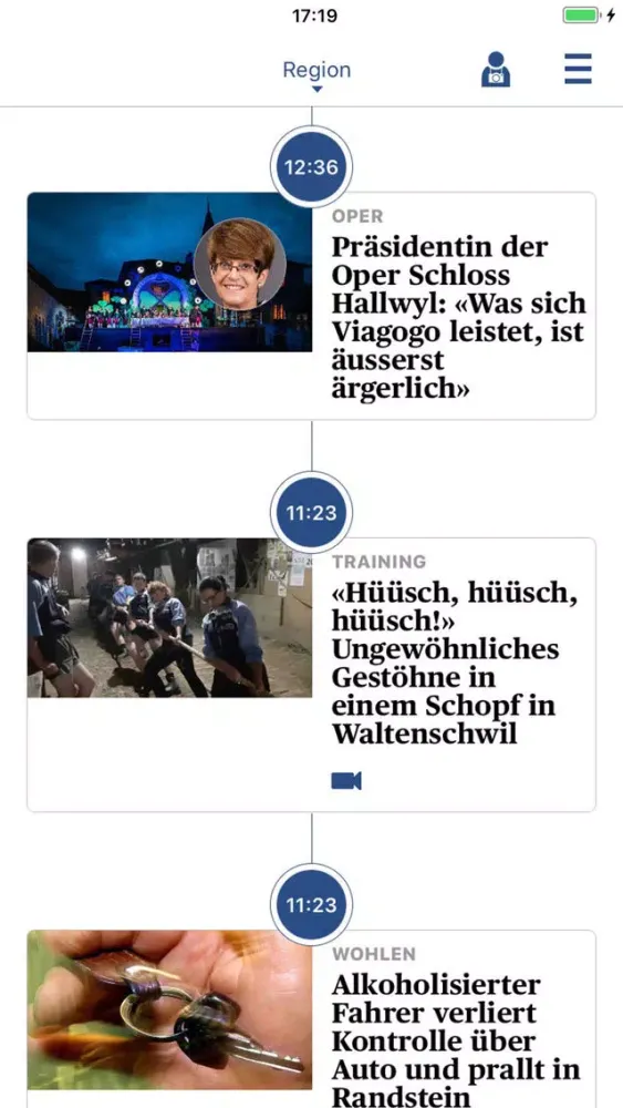 Capturas de pantalla de bz Basel News