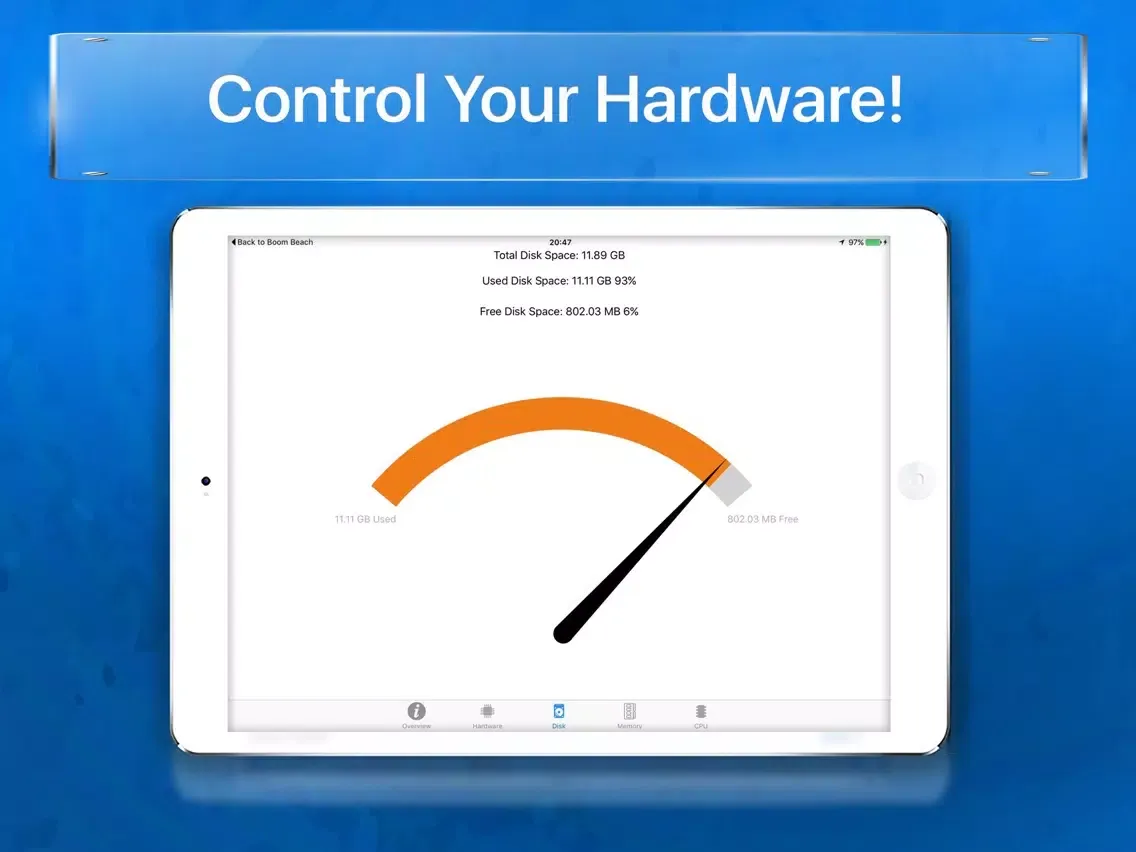 Tangkapan layar System Info - Device information iPad 