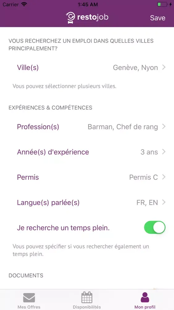 Screenshot di RestoJob