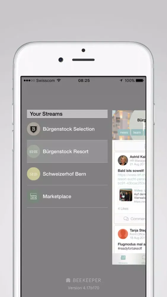 Tangkapan layar B Connected - Employee App
