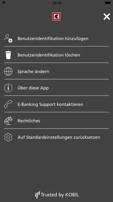 Captures d'écran de BEKB smartLogin