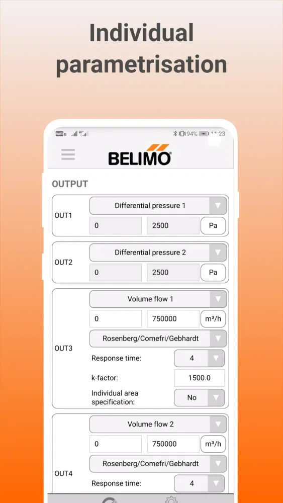 Belimo Duct Sensor Assistant Ekran Görüntüleri