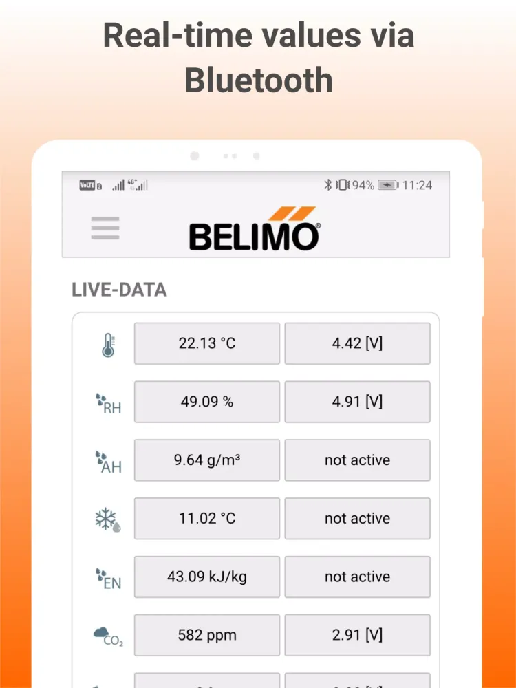 Belimo Duct Sensor Assistant Ekran Görüntüleri