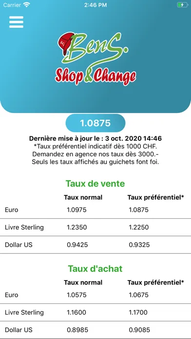 Ảnh chụp màn hình của Ben S. Shop & Change