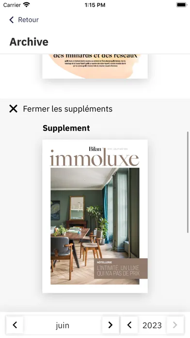 Ảnh chụp màn hình của Bilan, le magazine