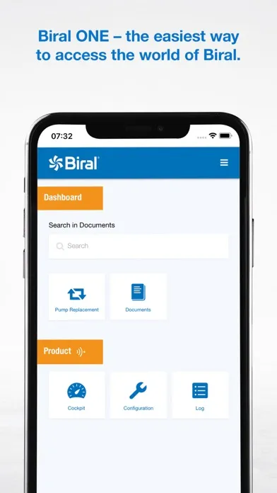 ภาพหน้าจอของ Biral ONE.