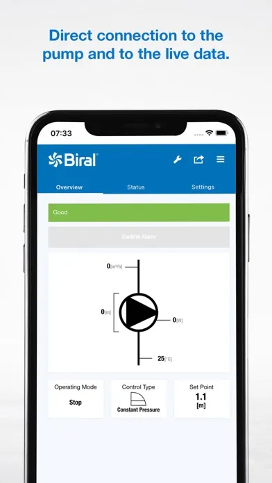 ภาพหน้าจอของ Biral ONE.
