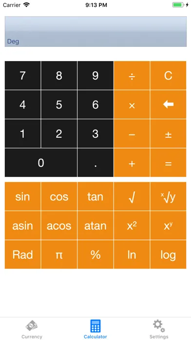 Capturas de tela do Exchange rate converter