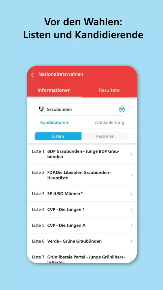 Ảnh chụp màn hình của VoteInfo