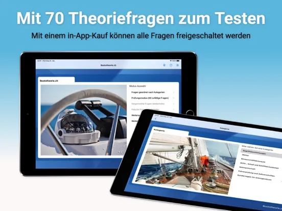 Captures d'écran de Bootstheorie.ch Kat. A/D iPad 