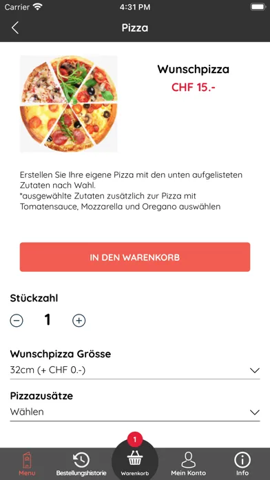 Capturas de tela do Buffalo Pizza