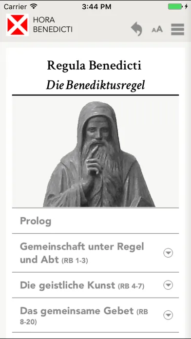 Tangkapan skrin Hora Benedicti