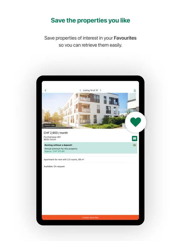 Screenshot di Comparis Immobilien Swiss iPad 