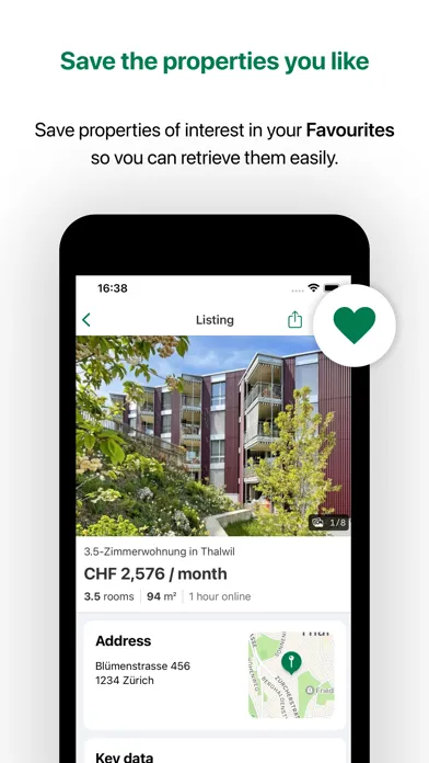 Screenshot di Comparis Immobilien Swiss