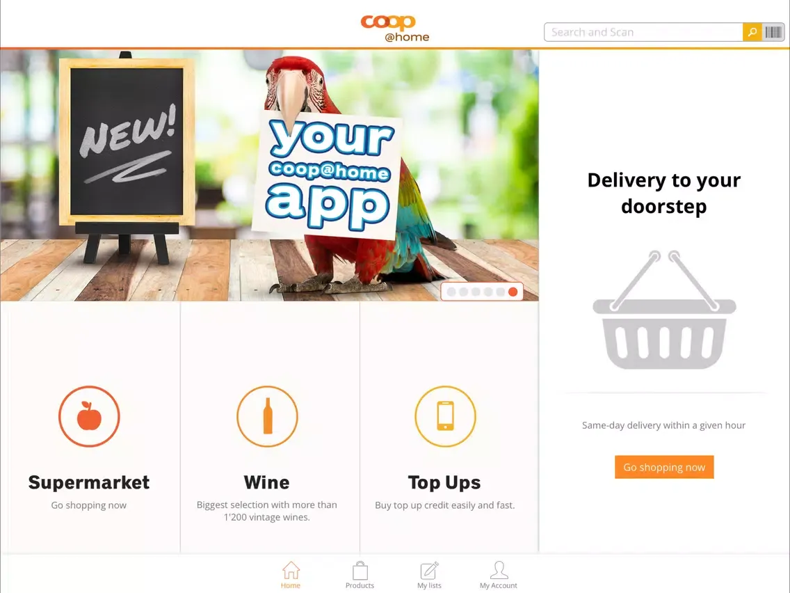 Tangkapan layar coop@home iPad 