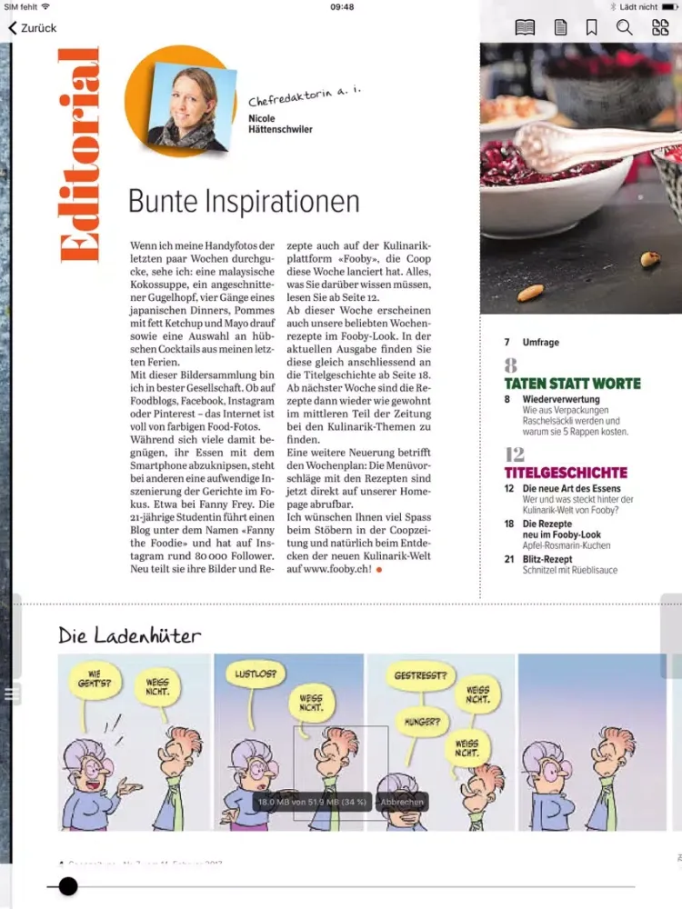 Coopzeitung iPad  Ekran Görüntüleri