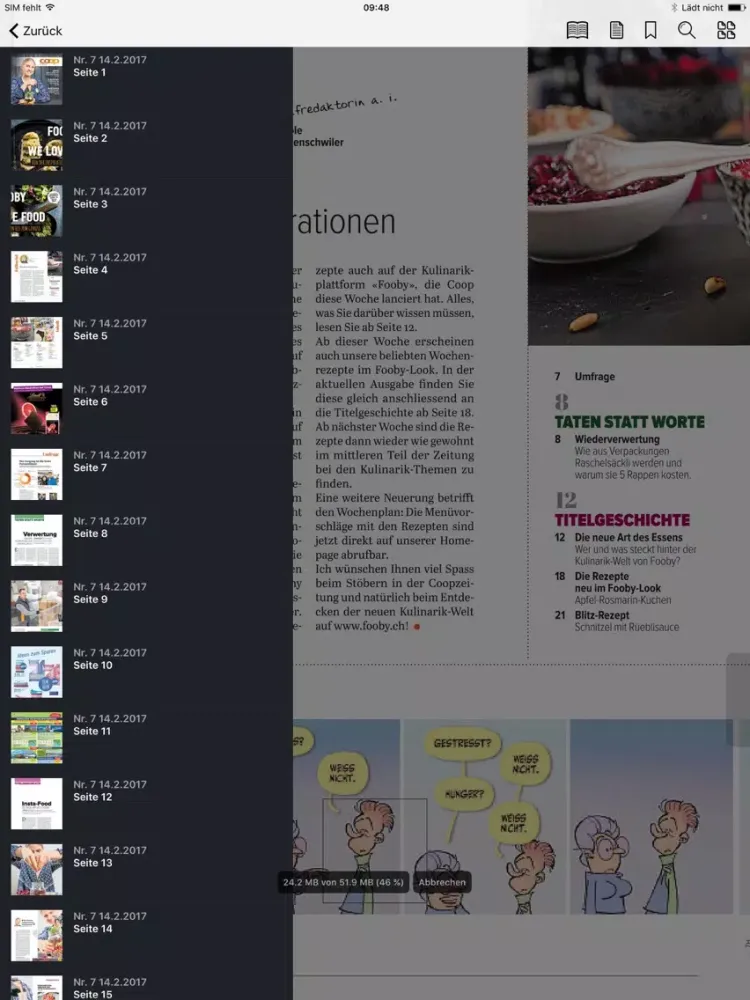 Coopzeitung iPad  Ekran Görüntüleri