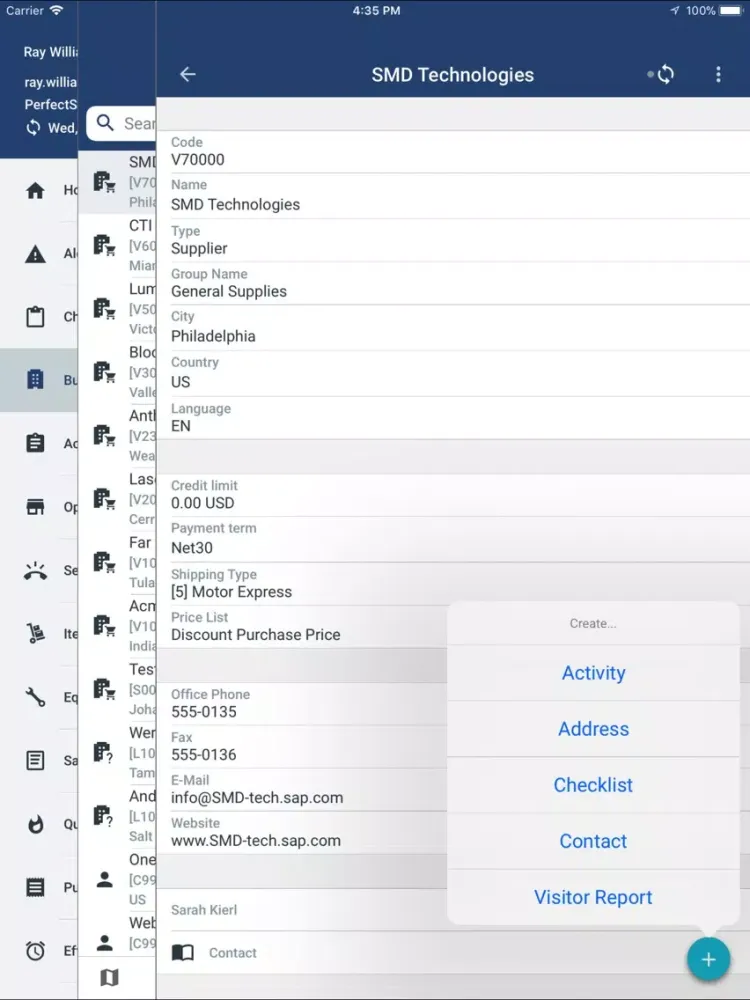 ภาพหน้าจอของ Coresystems Field Service iPad 