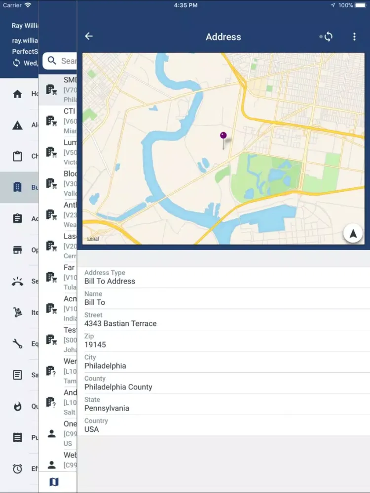 ภาพหน้าจอของ Coresystems Field Service iPad 