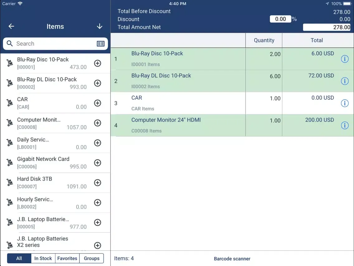 ภาพหน้าจอของ Coresystems Field Service iPad 