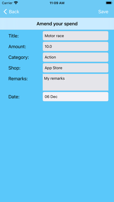 Online Spendings Screenshots