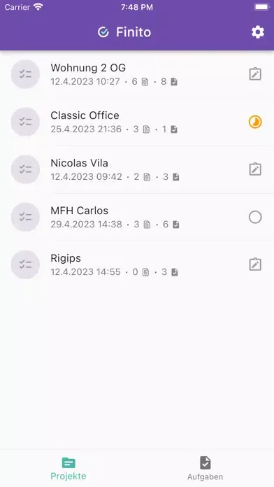 Capturas de tela do Finito Pro