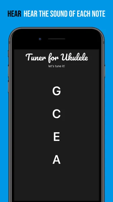 Ảnh chụp màn hình của Uke Tuner - Tune by Ear!