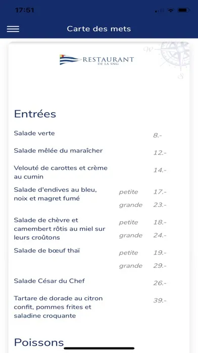 Restaurant SNG Menu應用截圖