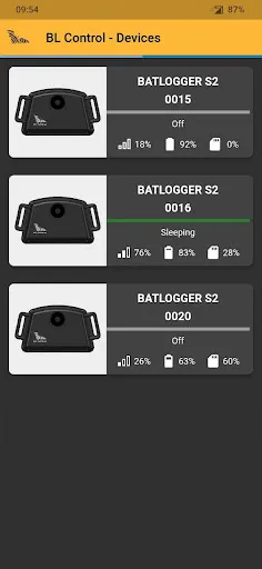 BATLOGGER Control Ekran Görüntüleri