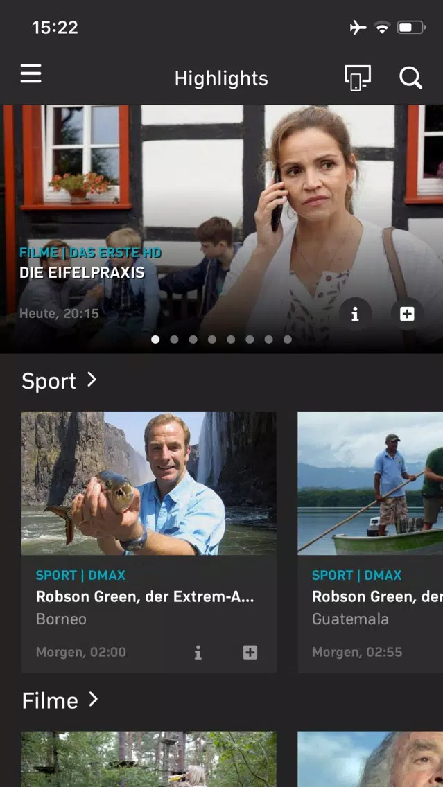 Capturas de pantalla de myVision mobile TV