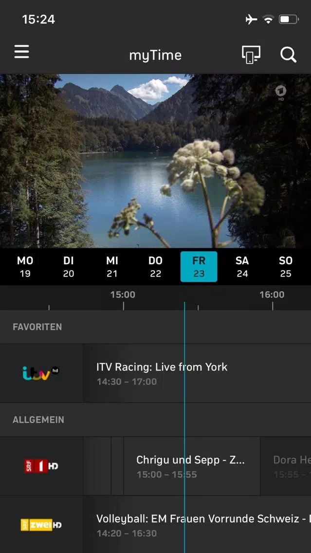 Capturas de pantalla de myVision mobile TV