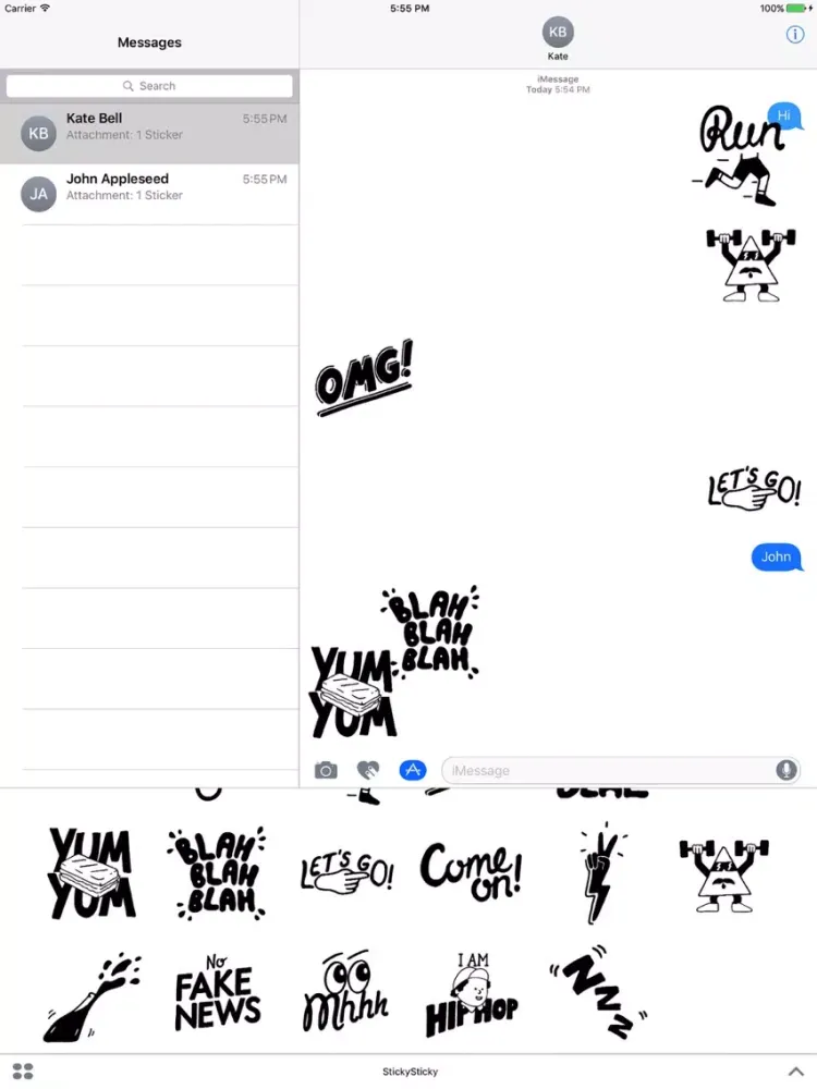 Ảnh chụp màn hình của Sticky Sticker iPad 