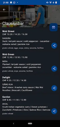 Screenshot di ETH & UZH canteens Zürich
