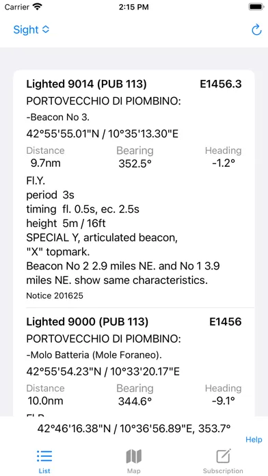 Tangkapan skrin Lighthouse Finder