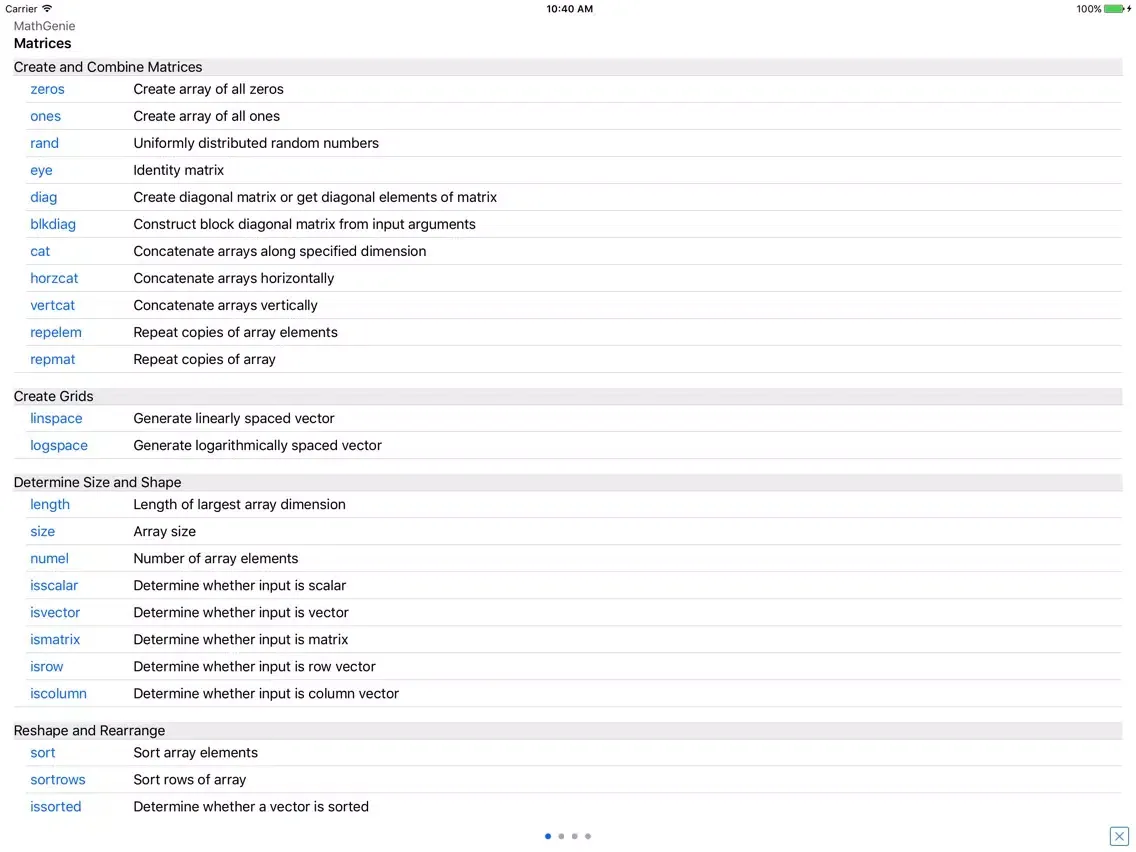 ภาพหน้าจอของ MathGenie iPad 