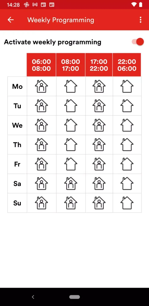 Feller Thermostat Screenshots