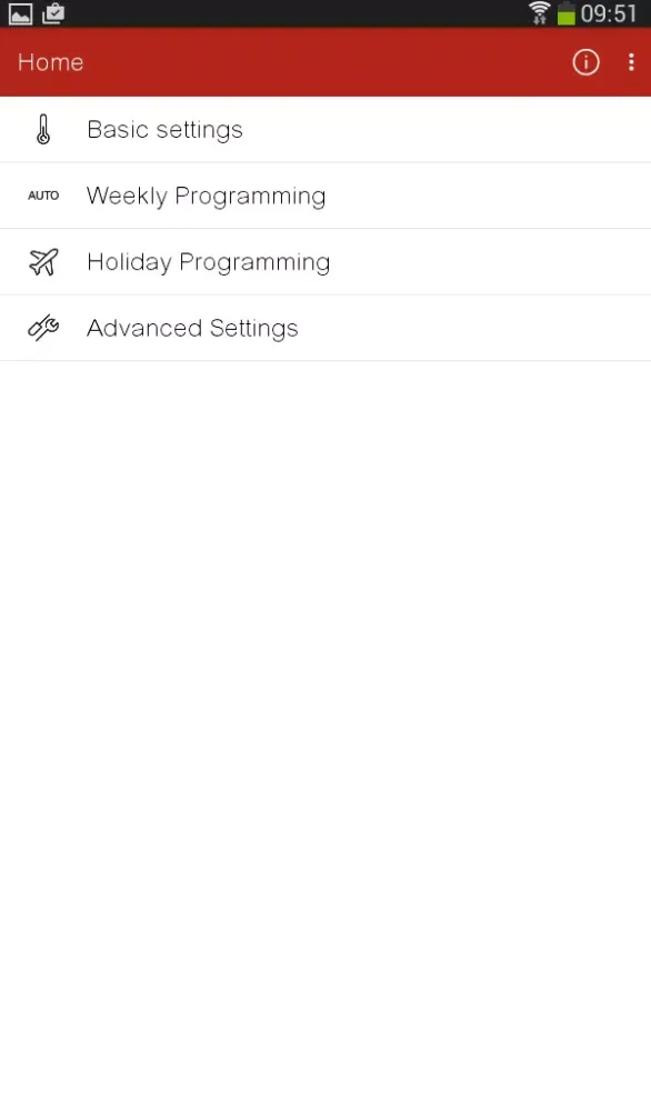 Feller Thermostat Screenshots