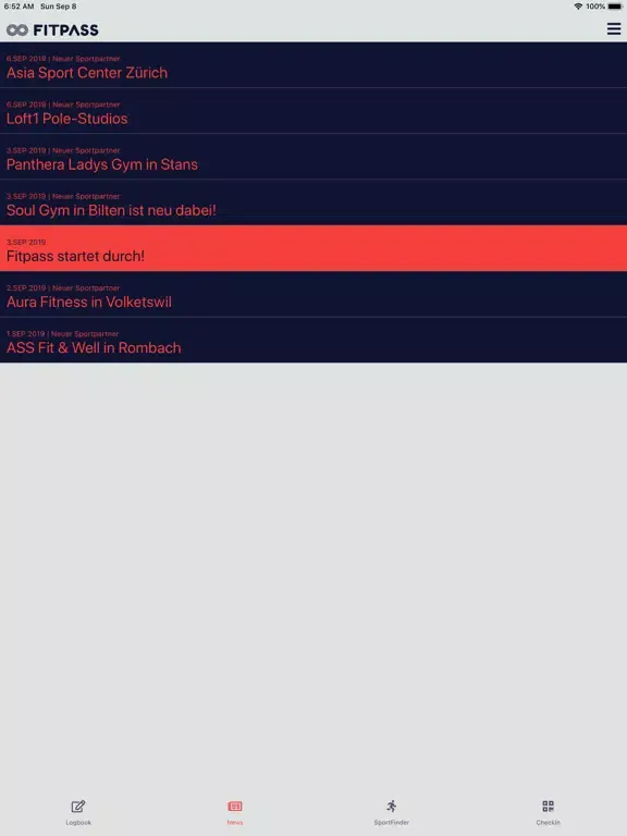 Screenshot di FITPASS 2.0 iPad 