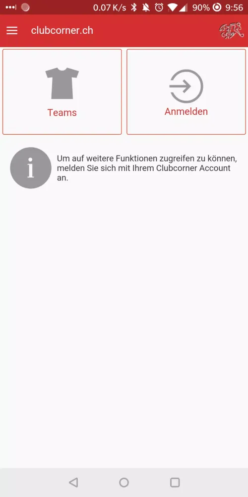 clubcorner.ch Screenshots