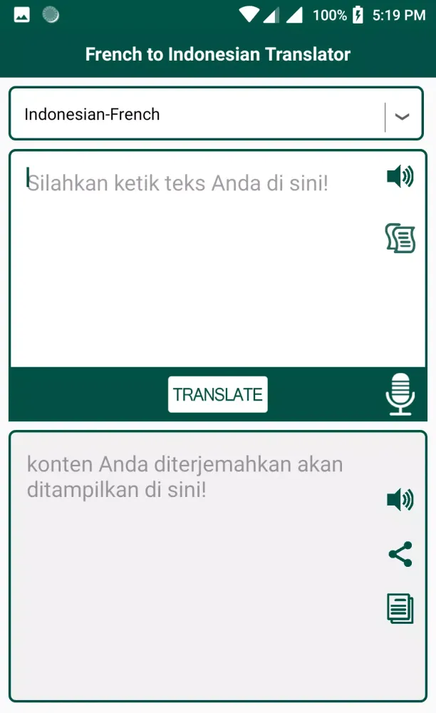 French Indonesian Translator Screenshots